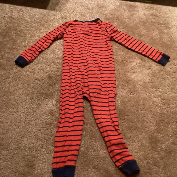 Carter's Red and Navy Striped Kids Footie - Picture 3 of 3
